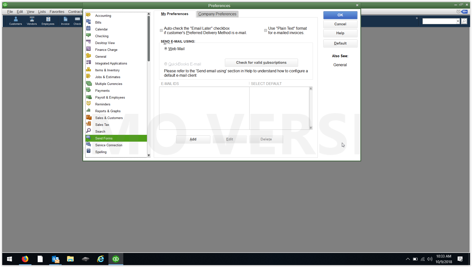 Send Forms On Quickbooks For Mac 2016?